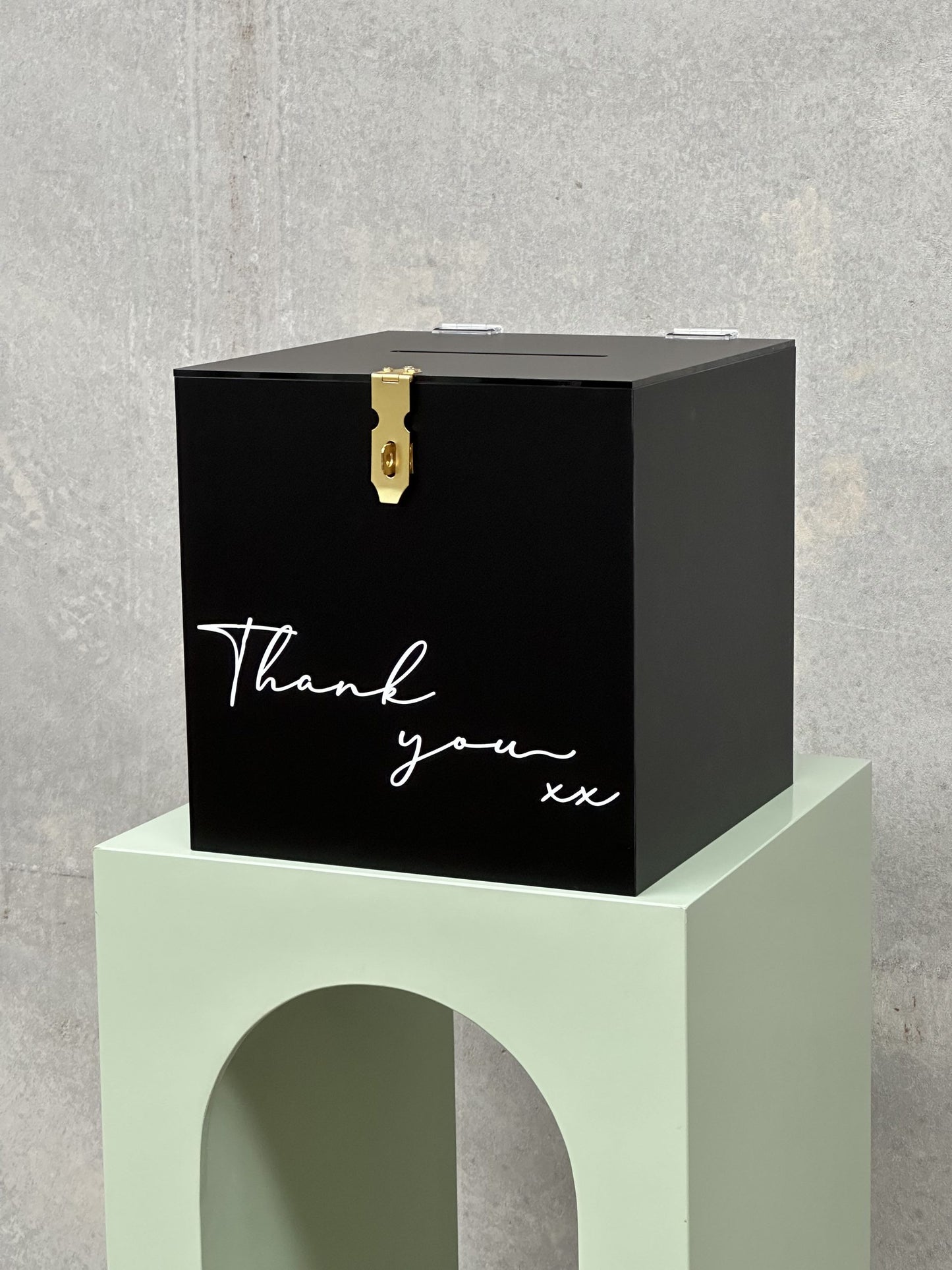 Acrylic Wishing Well Box - BLACK