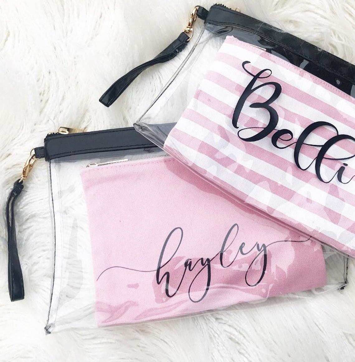 BLACK Stadium Bag + Canvas Makeup Bag Pack