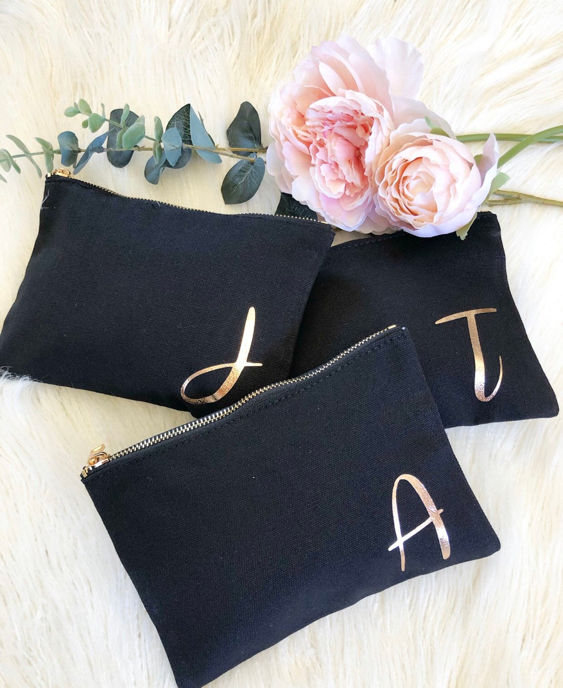 PERSONALISED COSMETIC BAG - BLACK