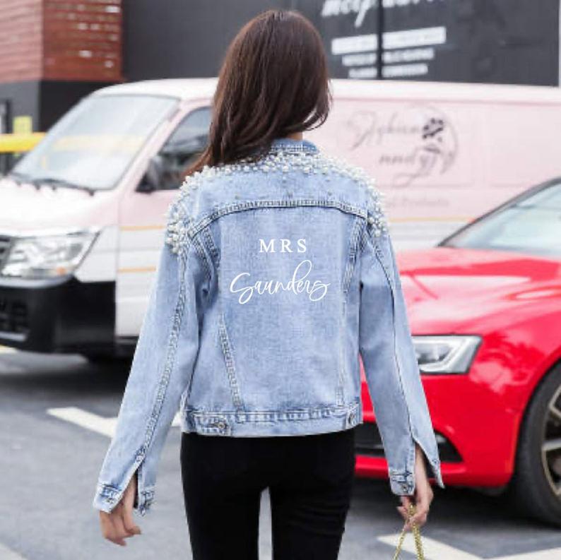 Gorgeous Luxe Denim Jacket with Pearl
