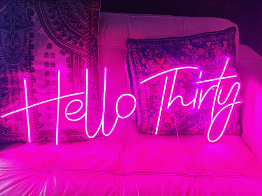 Neon Sign - Hello Thirty