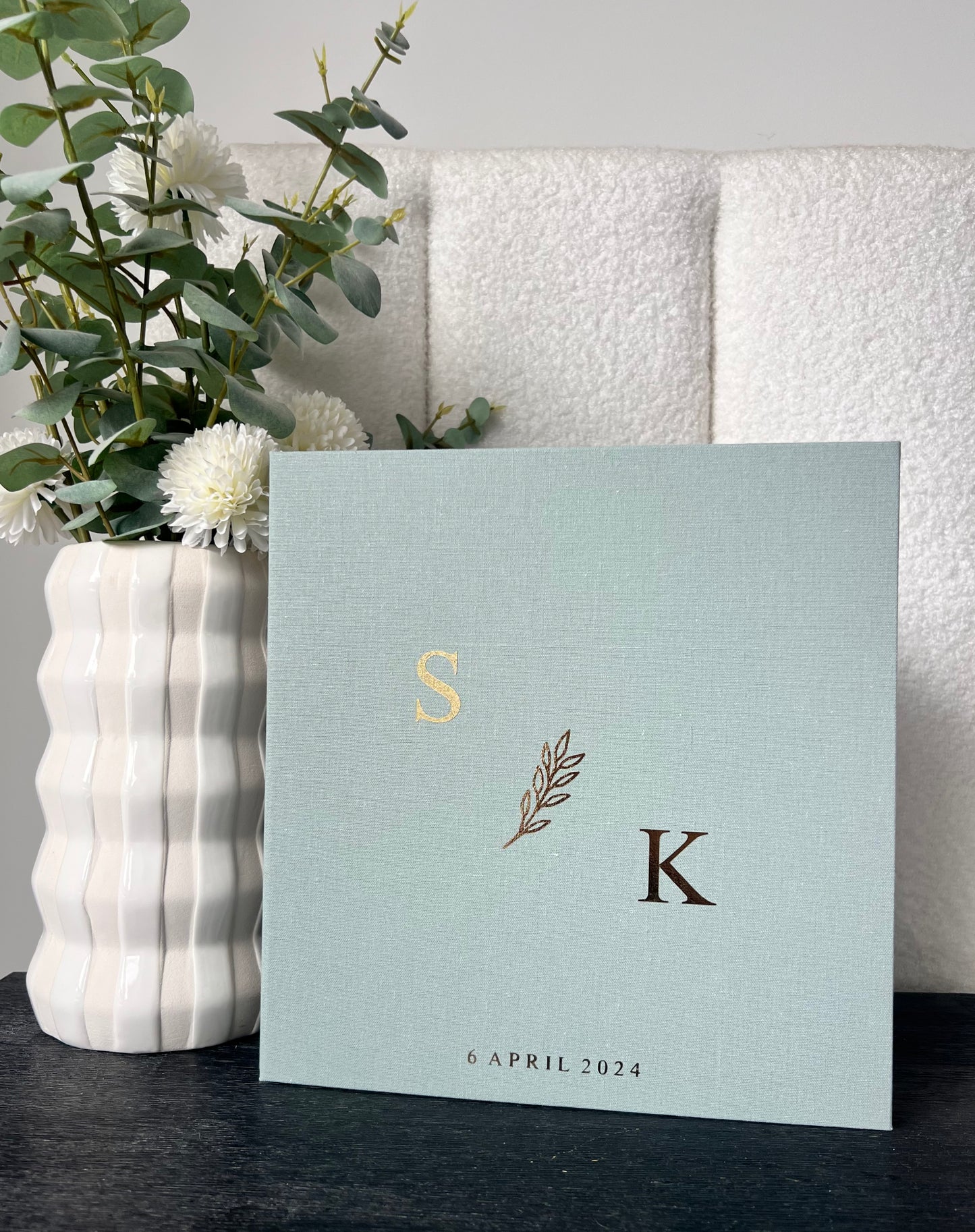 THE OLIVE BRANCH - Personalised Linen Photo Album