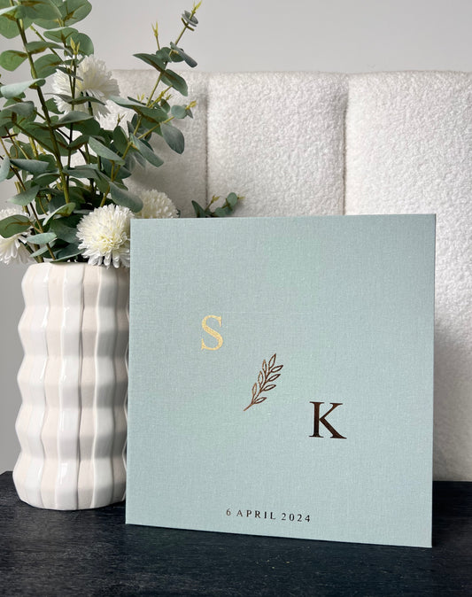 THE OLIVE BRANCH - Personalised Linen Photo Album