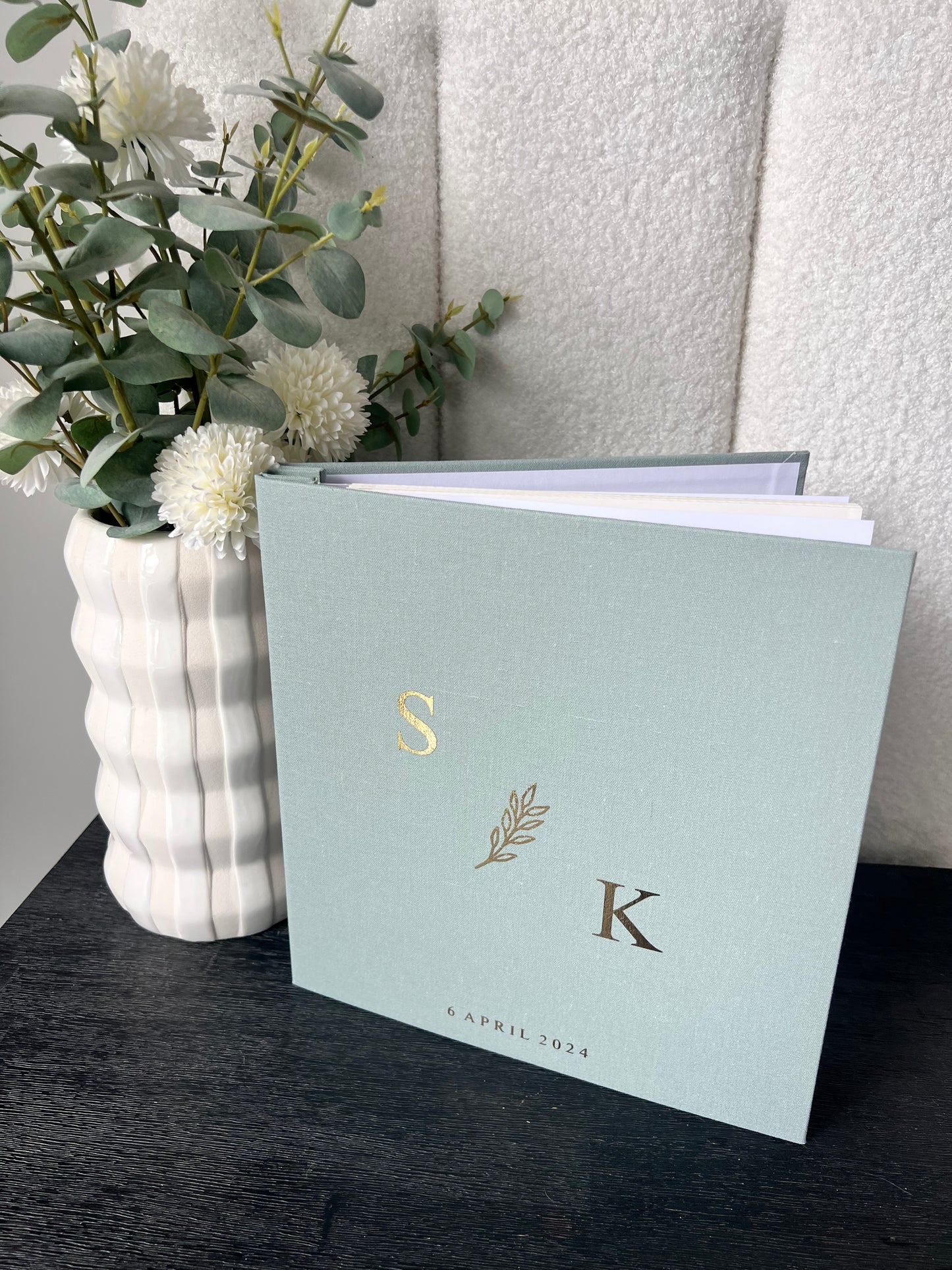 THE OLIVE BRANCH - Personalised Linen Photo Album