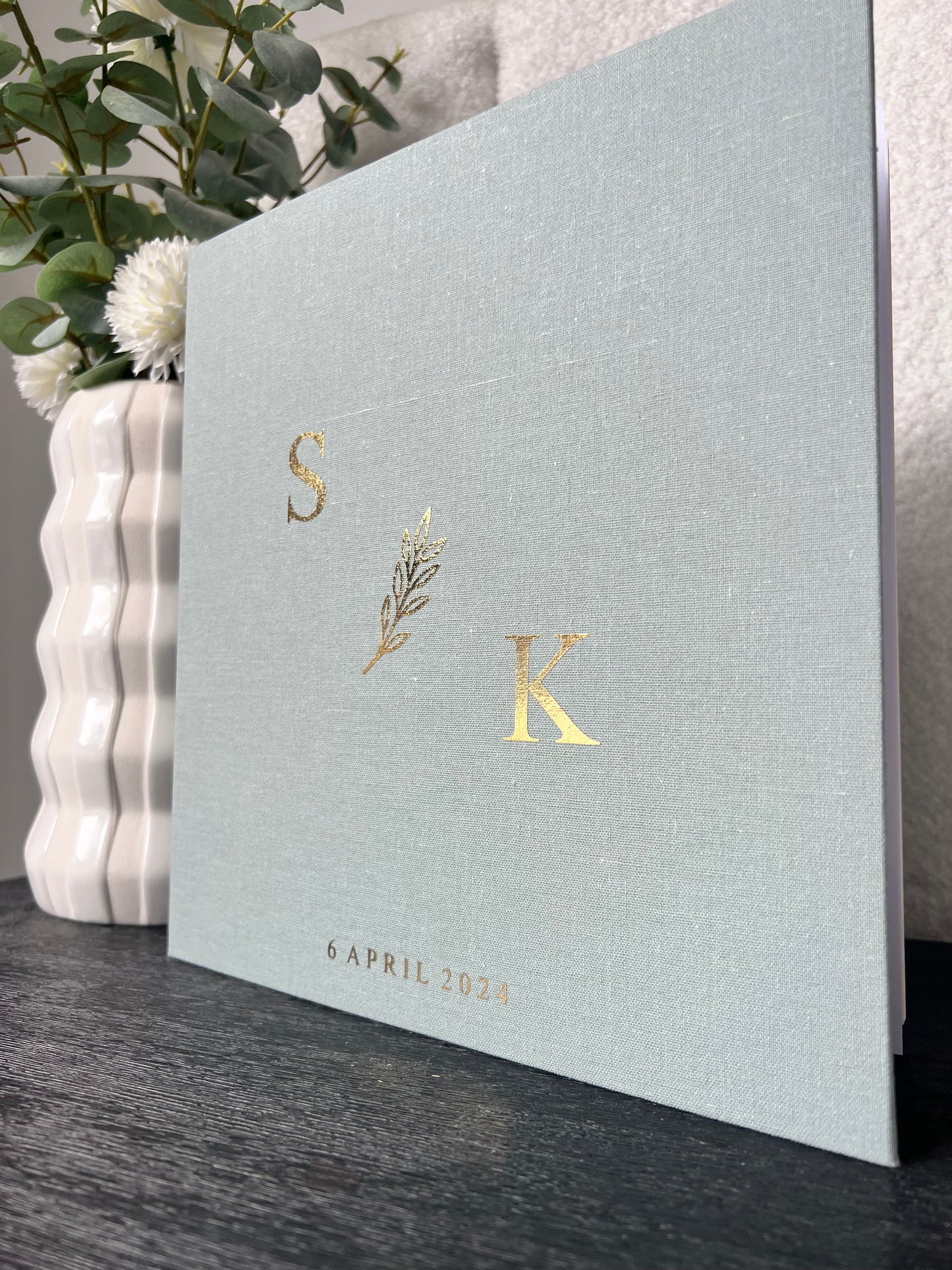 THE OLIVE BRANCH - Personalised Linen Photo Album