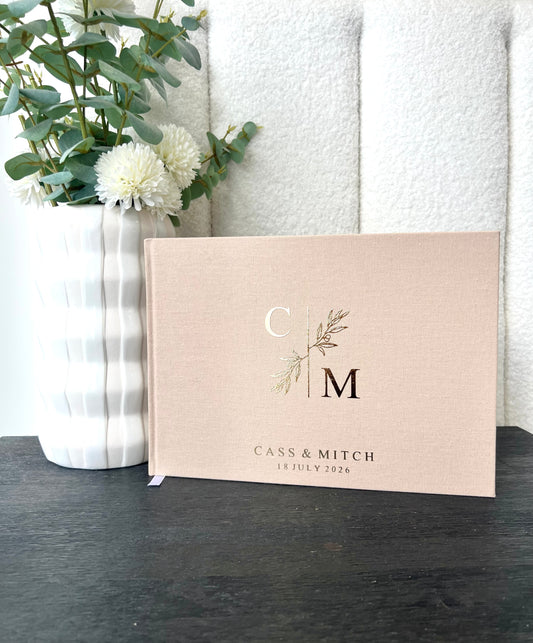 CASS - Personalised Linen Guest Book