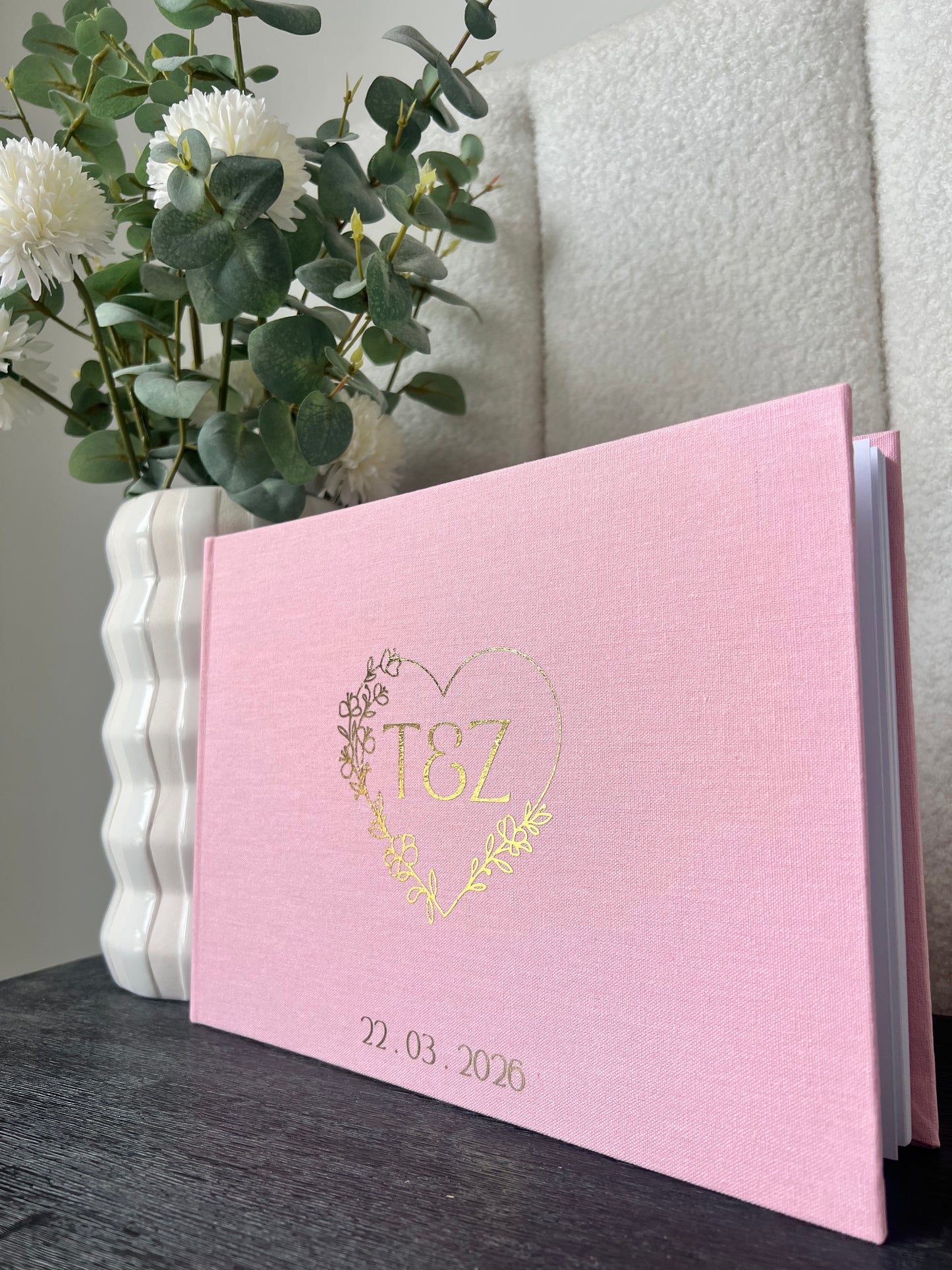 THE EVERMORE - Personalised Linen Guest Book