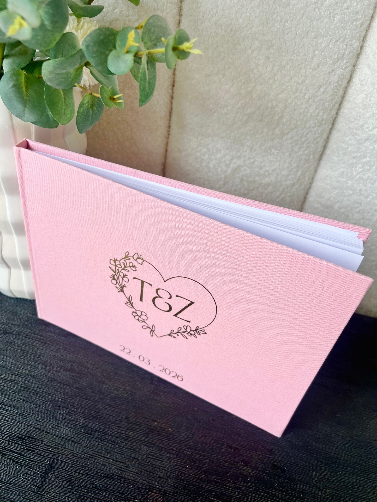 THE EVERMORE - Personalised Linen Guest Book