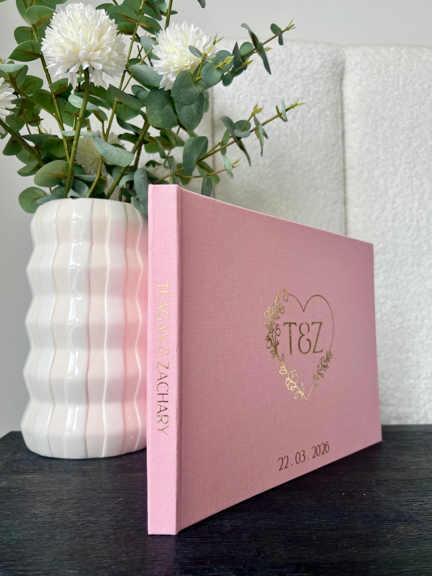 THE EVERMORE - Personalised Linen Guest Book