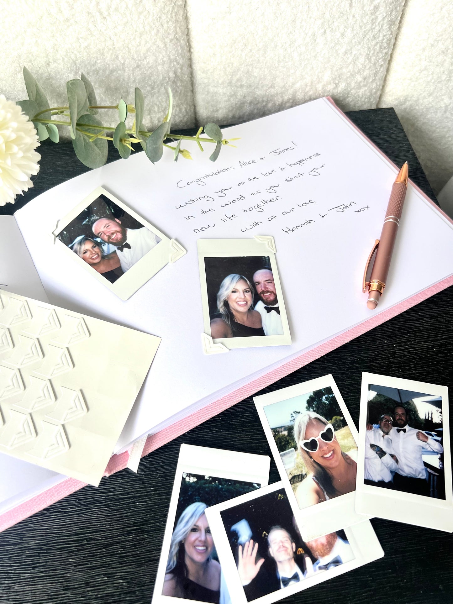 LETTERS TO THE BRIDE - Personalised Linen Guest Book