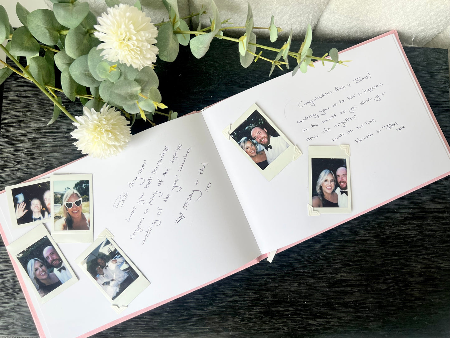 STACEY - Personalised Linen Guest Book