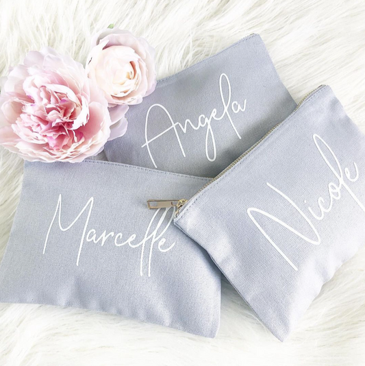 Personalised Cosmetic Bag - Light Grey