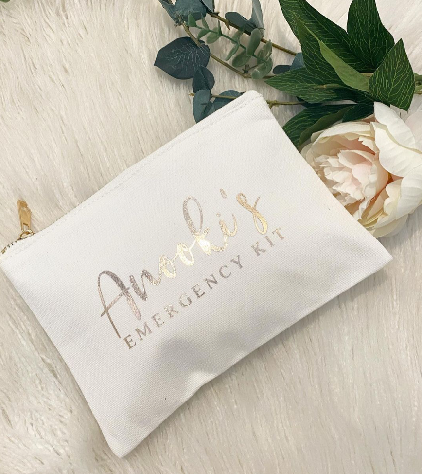 PERSONALISED COSMETIC BAG - WHITE