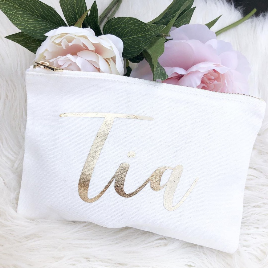 PERSONALISED COSMETIC BAG - WHITE