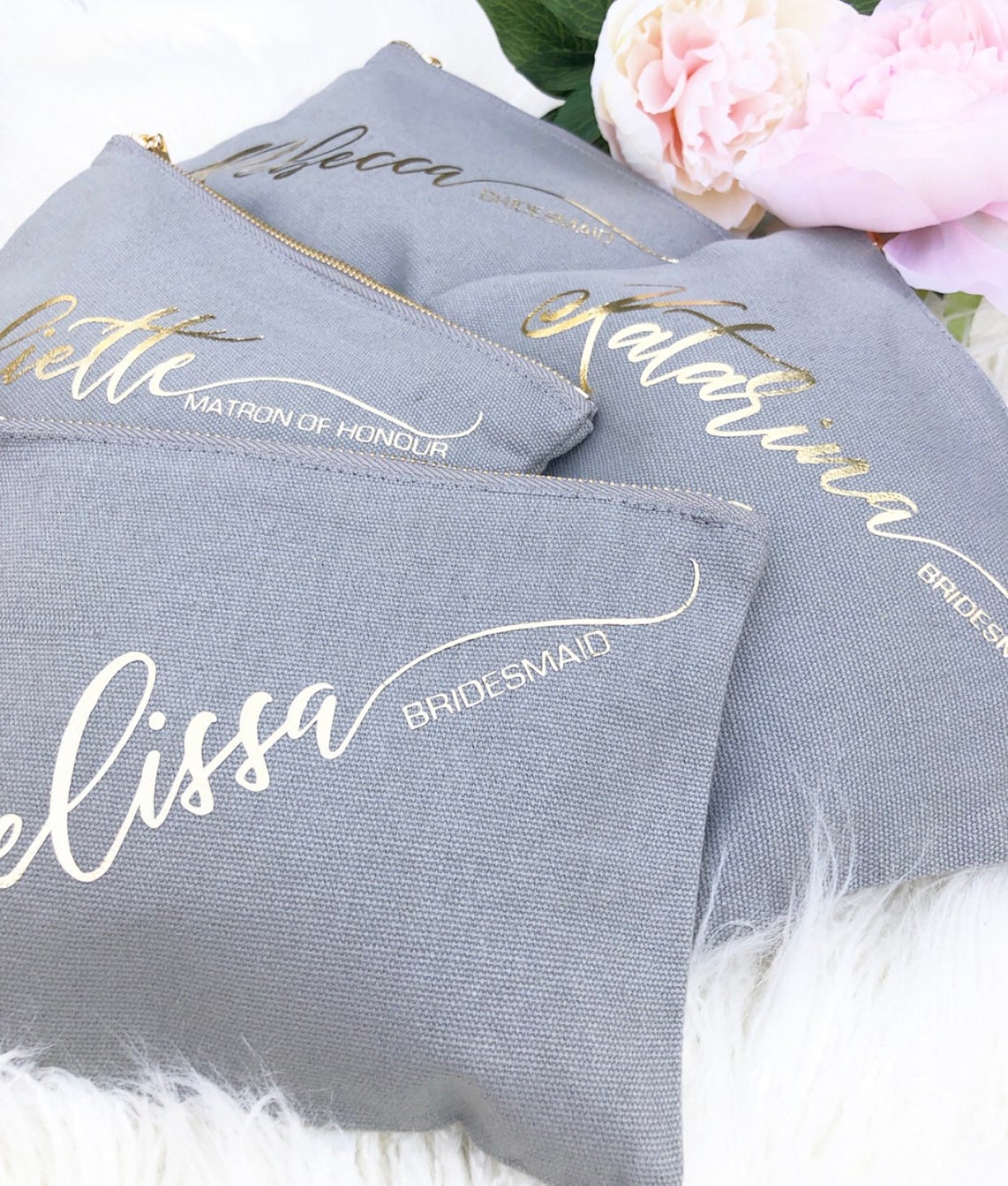 Personalised Cosmetic Bag - Dark Grey