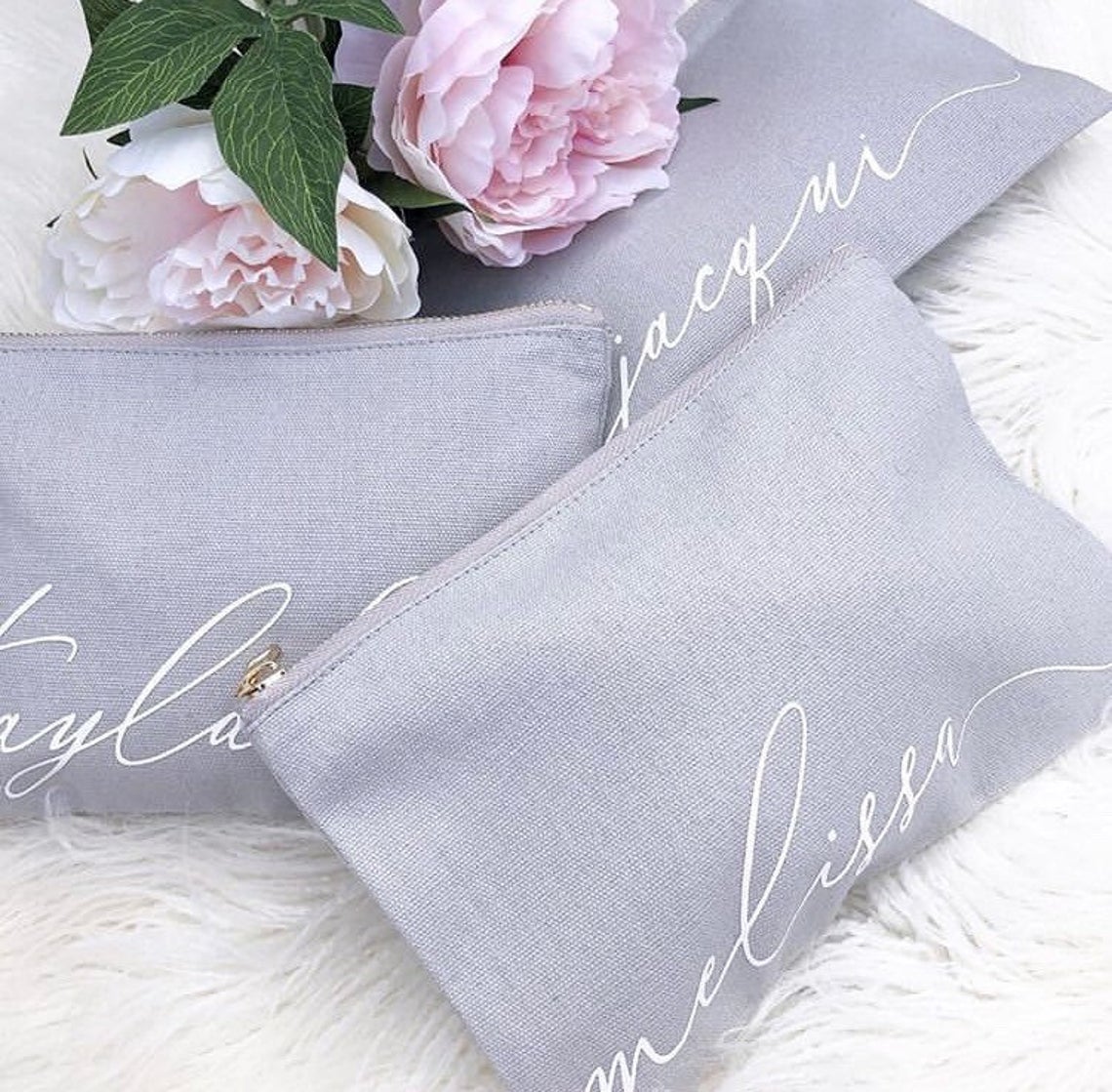 Personalised Cosmetic Bag - Light Grey