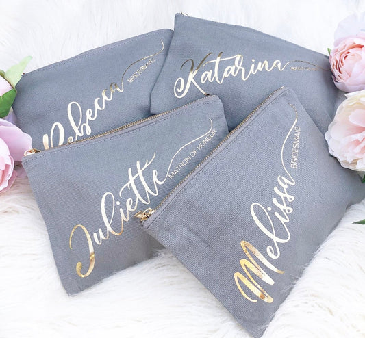 Personalised Cosmetic Bag - Dark Grey