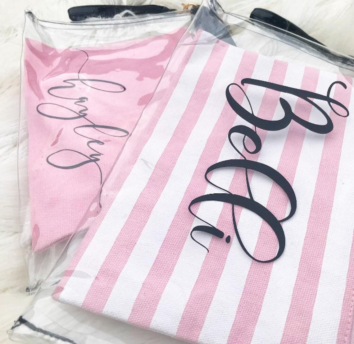 BLACK Stadium Bag + Canvas Makeup Bag Pack