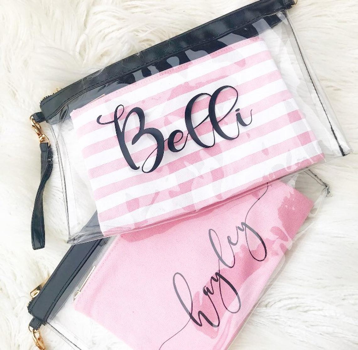 BLACK Stadium Bag + Canvas Makeup Bag Pack