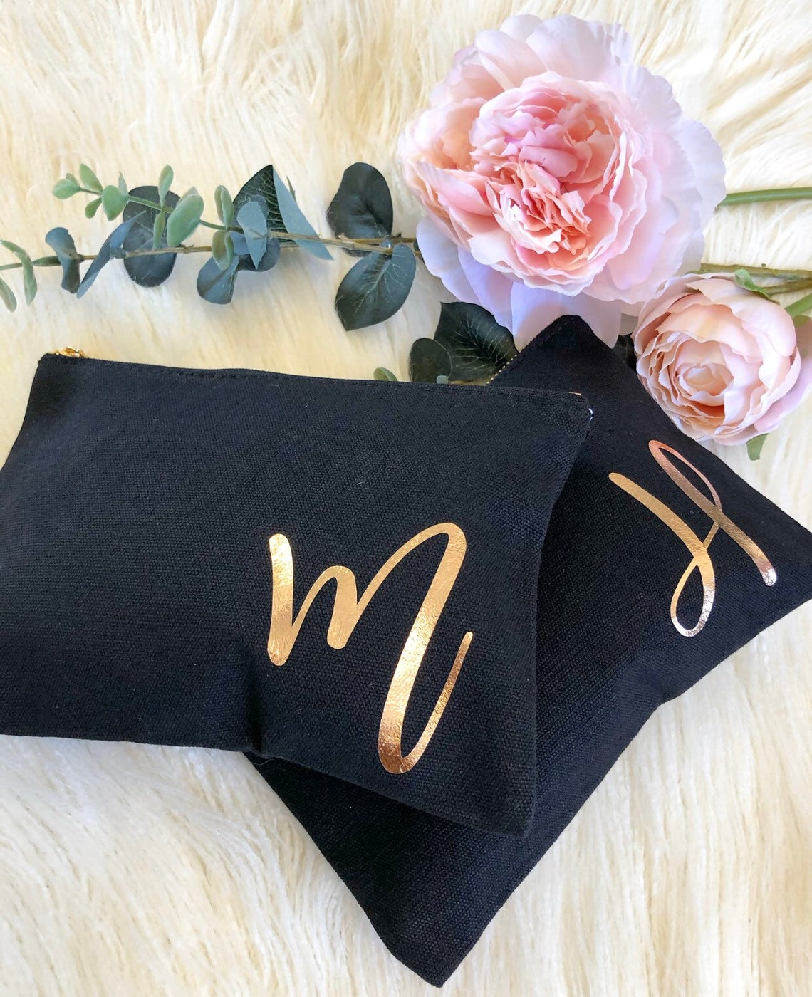 PERSONALISED COSMETIC BAG - BLACK