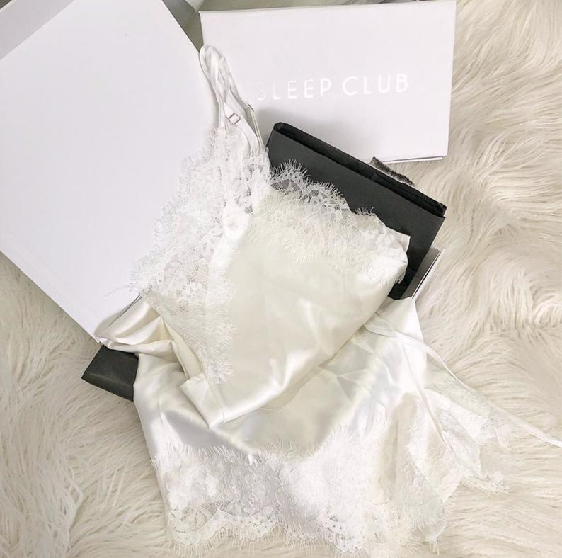 LACE CAMI + SHORTS WHITE