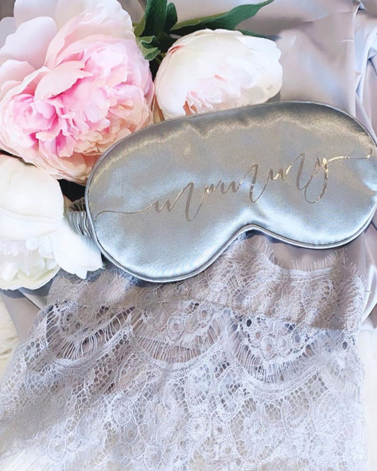 Satin Eye Mask - Grey