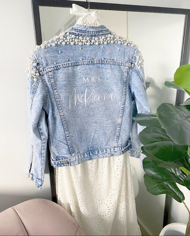 Gorgeous Luxe Denim Jacket with Pearl